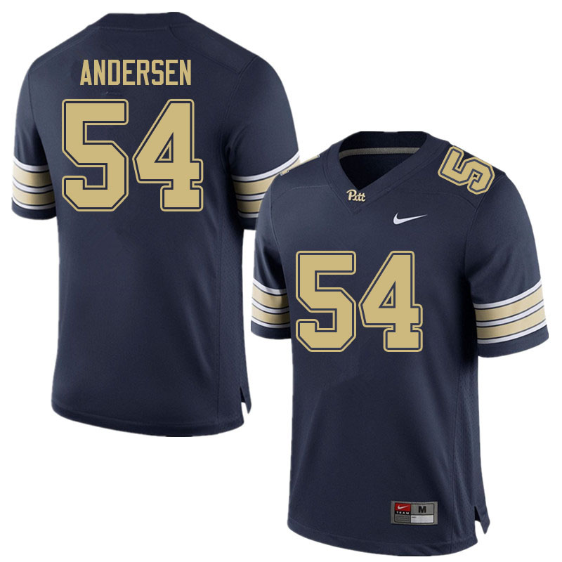 Men #54 Trey Andersen Pitt Panthers College Football Jerseys Sale-Navy